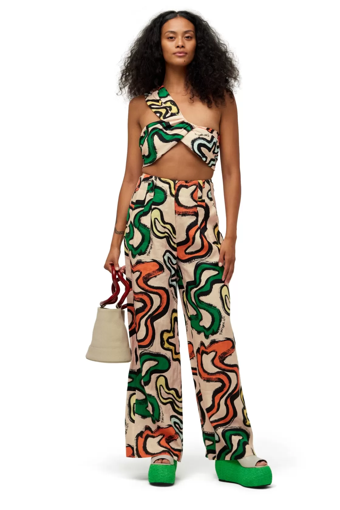 Women Simon Miller Prints | Linen Bloo Pant